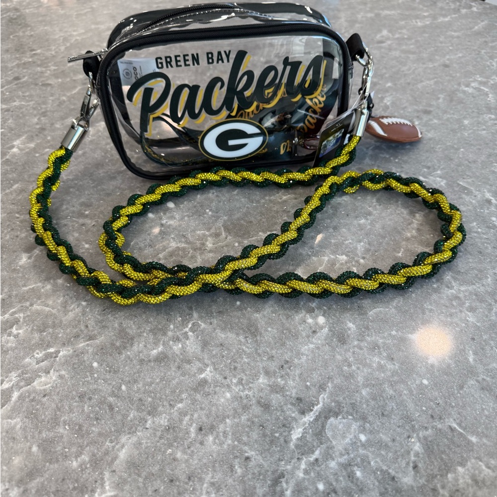 Green Bay Packers Clear Crossbody Bag - Black and Green
